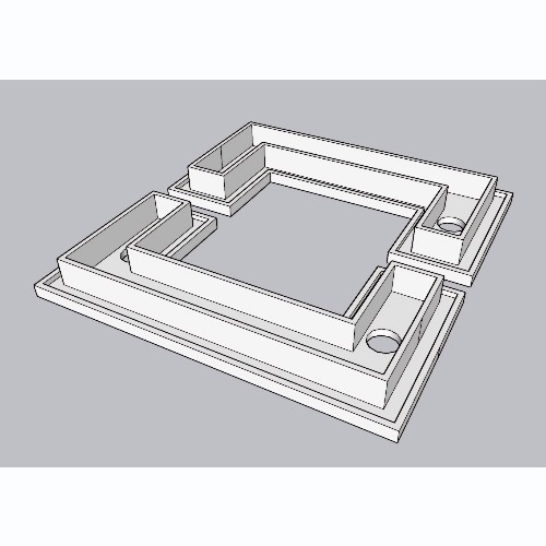 کناف پیش ساخته طرح U مدل gk-15